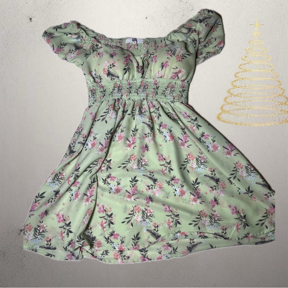 Green Floral Dress